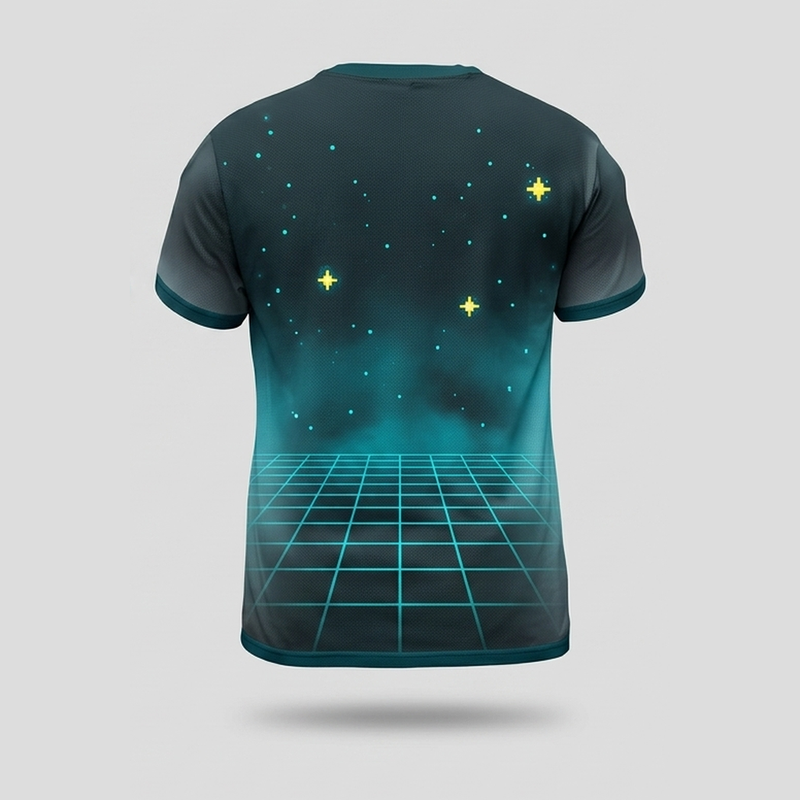 Groovy Retro 8bit Pixel Ghost Aop Tshirt