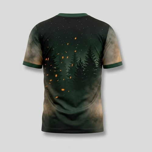 Cozy Haunted Campfire Ghost Aop Tshirt
