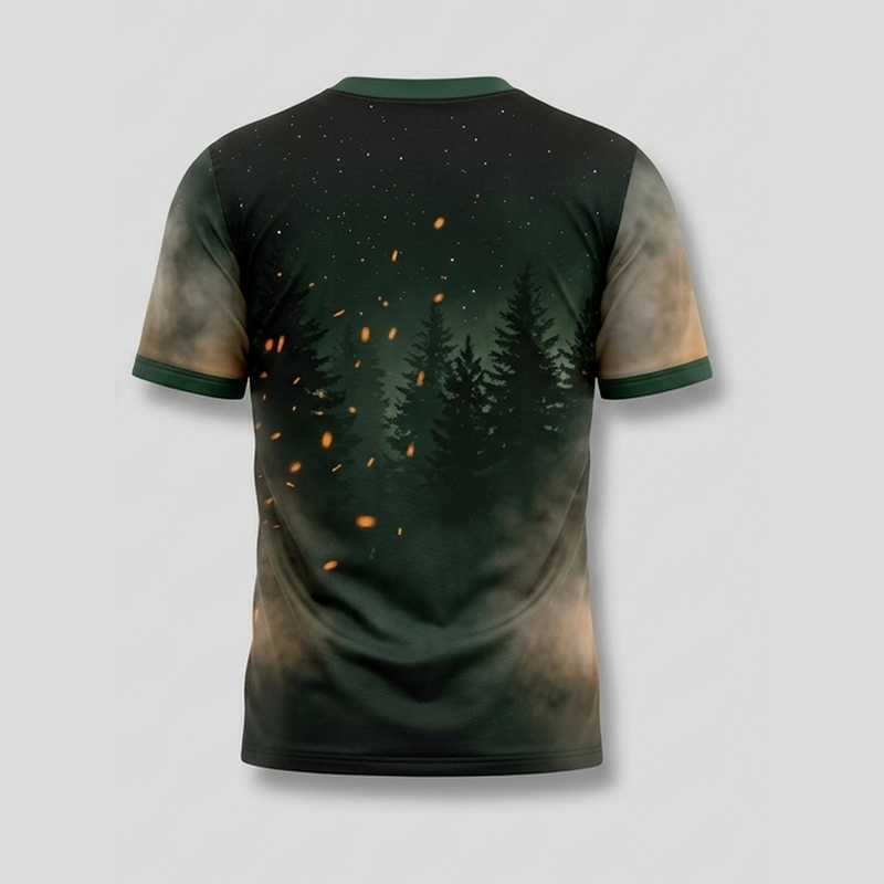 Cozy Haunted Campfire Ghost Aop Tshirt
