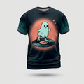 Retro Vinyl Record Spooky Disco Ghost Aop Tshirt