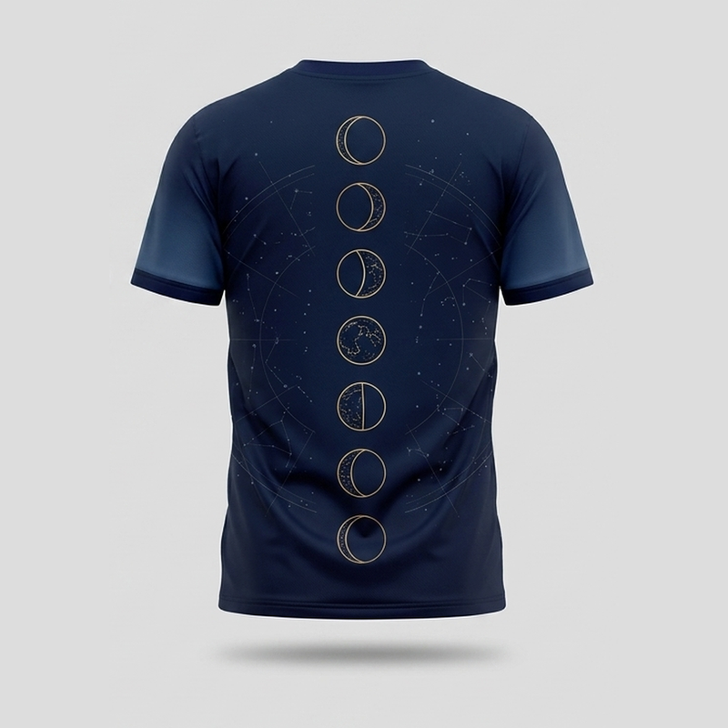 Mystical Celestial Black Cat Tarot Aop Tshirt