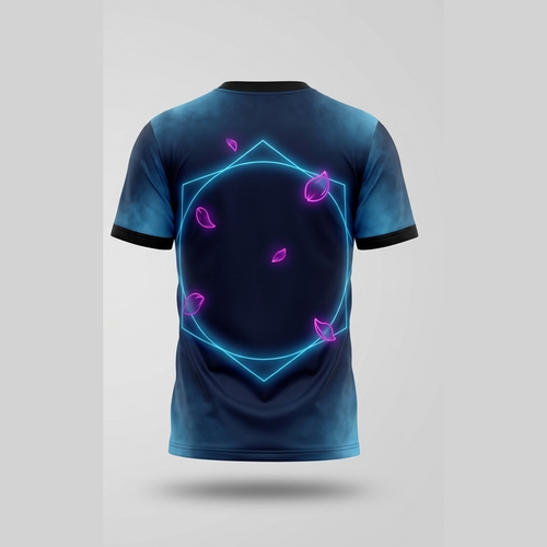 Cyberpunk Neon Skeleton Hand Rose Aop Tshirt