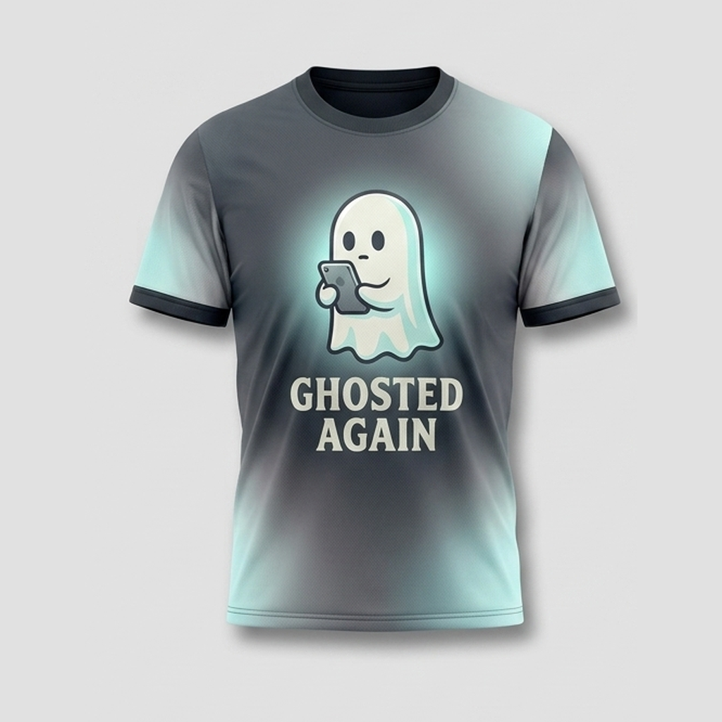 Ghosted Again Funny Sarcastic Ghost Aop Tshirt